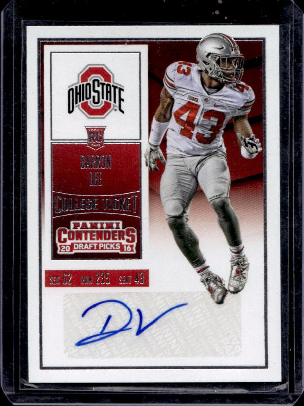 Darron Lee Panini Contenders Draft Picks #178 Autograph