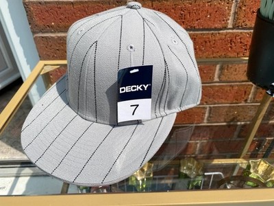 Decky Nadelstreifen eng anliegende Baseballkappe/grau Größe 7 brandneu F