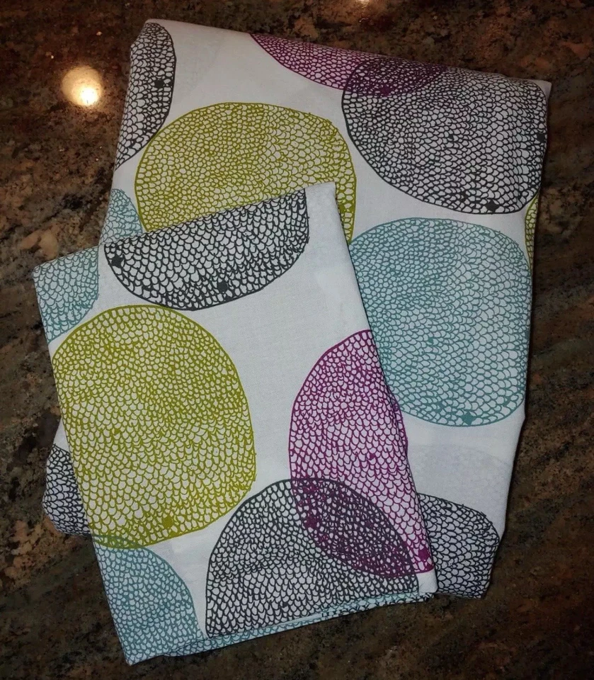 Изящный IKEA Malin Rund полный королева круги пододеяльник и 1 Sham комплект постельного белья 85 x 86" - Изображение 2 из 4