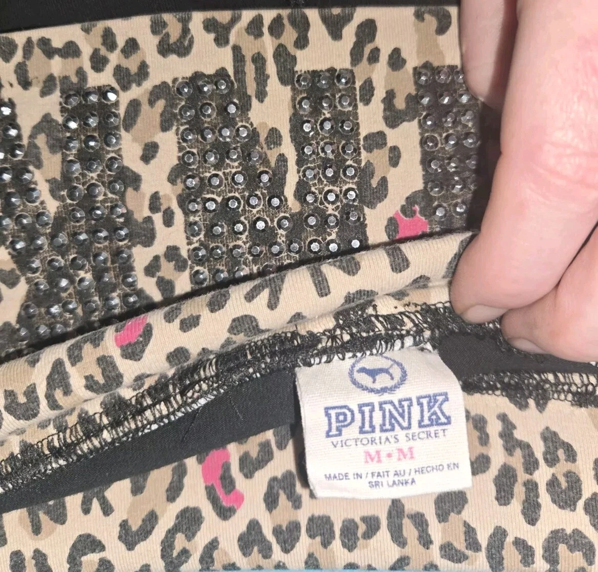 victoria-secret-vs vintage foldover flare leopard pants
