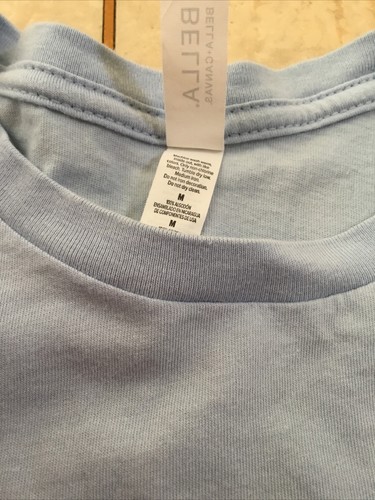 BELLA CANVAS T-Shirt Mädchen/Jugendliche hübsch hellblau Blume Sommer - M - Bild 4 von 5