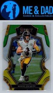 2022 Panini Select #182 Kenny Pickett Green and Yellow DieCut