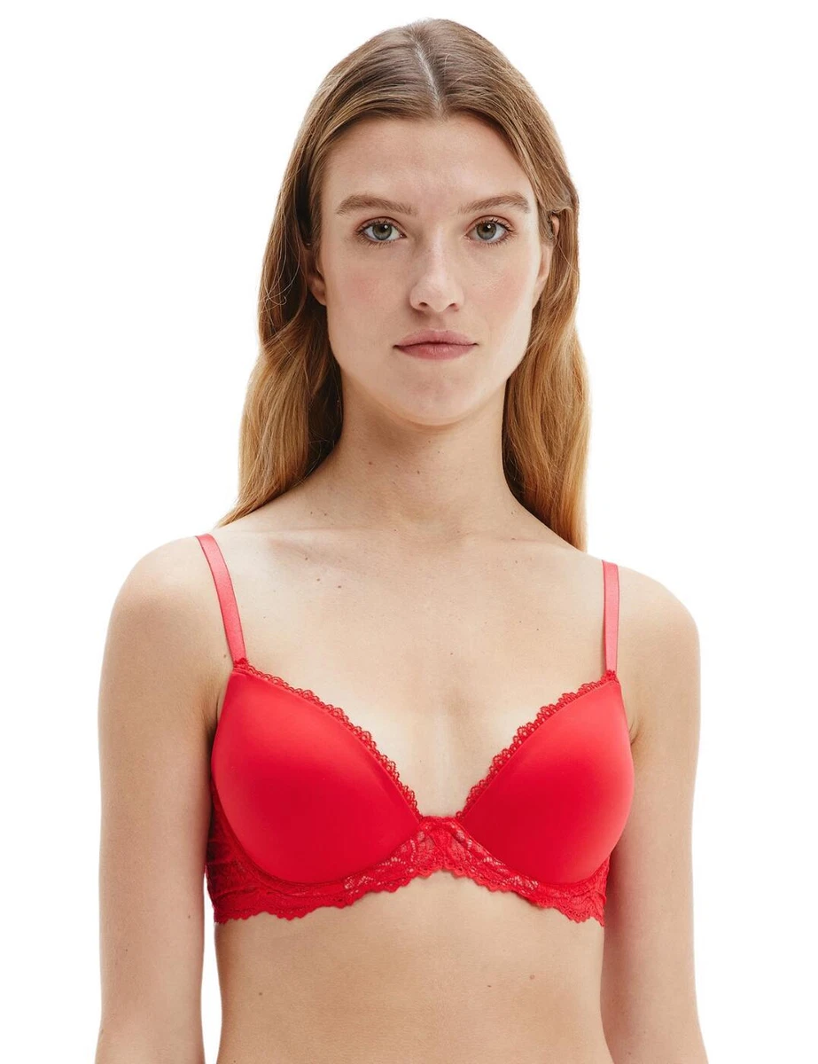 Calvin Klein Seductive Comfort Bra 000QF6394E Underwired Demi Cup Push Up  Bras