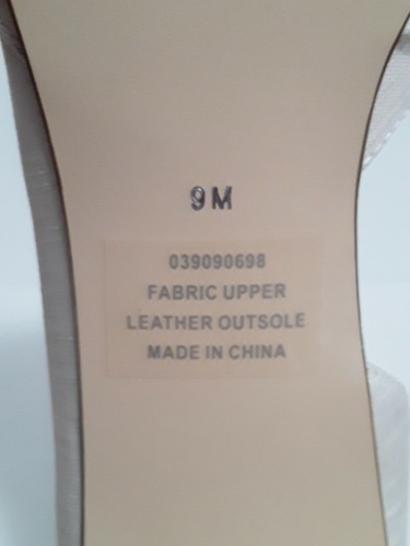 Tacones de punta abierta beige superior sintética beige talla 9M Coldwater Creek - Imagen 6 de 7