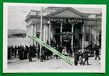 Found 4X6 PHOTO Old SUTRO BATH OPENING at Ocean Beach Cliff House San Francisco
