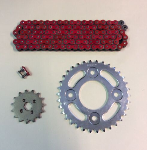 RK Heavy Duty Red Drive Chain And JT Sprocket Kit For Honda MSX125 Grom 13-20 - Picture 1 of 1