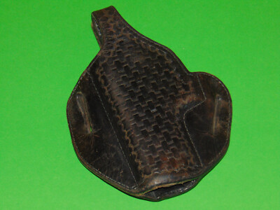 A. E. Nelson SIG P220 Concealment Belt Holster LH Canted Black Basket Weave Used