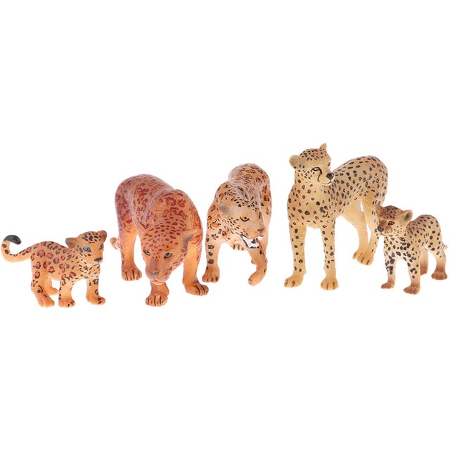 1 Set Africa Animal Plastic Cheetah Toy Figurine Learning Toys Party