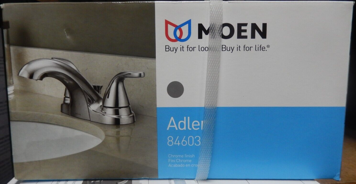 Moen 84603 Adler 1.2 GPM Centerset Double Handle Bathroom Faucet