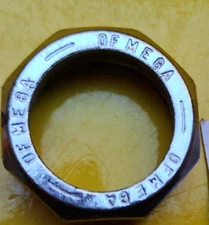 FOR OFMEGA HEADSET SPARE  PARTS LOCKING NUT CHROMED STEEL BICI VINTAGE