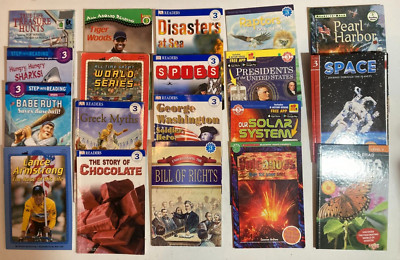 Lot LEVEL 3 HISTORY Step into Reading SCIENCE Sports DK READERS Lot of 19