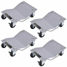 IRONMAX 4 X 3" Set Tire Wheel Dolly Vehicle Car Auto Repair Moving Diamond Gray