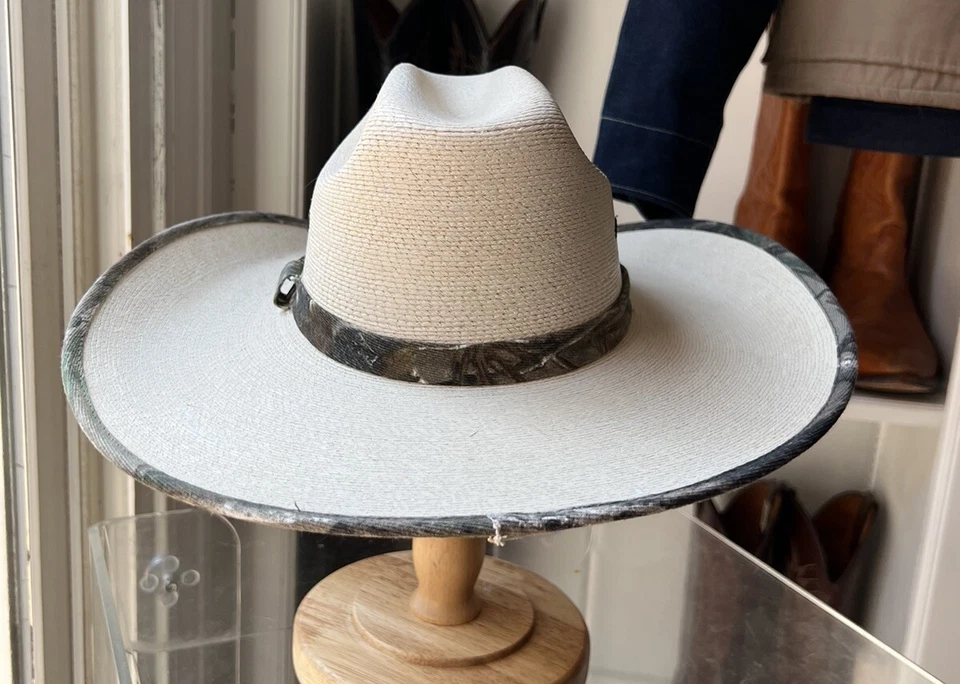 Atwood 6 3/4 5x Hereford Corona Baja Paja Vaquero Western Sombrero Largo Ovalado Nuevo de Lote Antiguo Foto 3 de 4