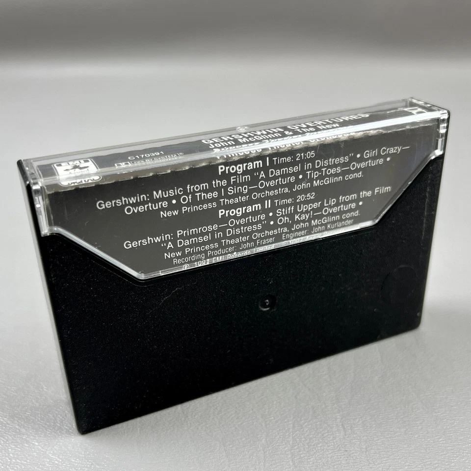 Gershwin Overtures Cassette Tape 1987 EMI Records VG+ John McGlinn & The New Pri - Image 3 of 4