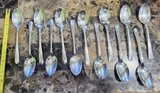 LOT OF 13 ART DECO c1941 INHERITANCE  SILVERPLATED TEASPOONS / TEA SPOONS 🍵 