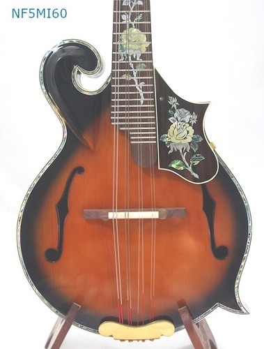 Alulu F5 style Mandolin Solid Mango wood & Spruce top, Rose inlaid, NF5MI60-62 - Picture 3 of 18