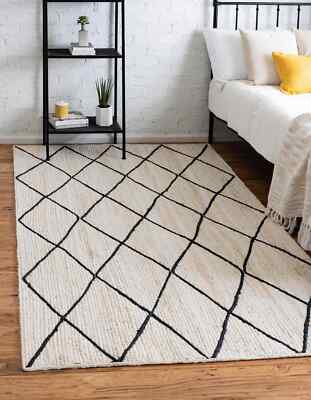 Rug Runner 100% jute braided reversible handmade carpet rustic modern area rugs