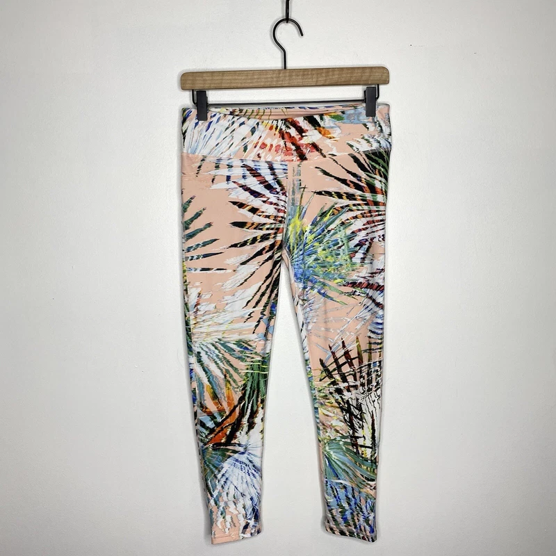 fabletics mid rise tropical print leggings