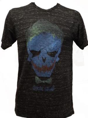 New Warner Bros. Suicide Squad ''Joker'' Mens S-M-L-XL-2XL Soft Black Shirt