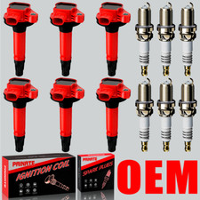 Brand 6X High Performance OEM Ignition Coil & Spark Plug For Ford Lincoln UF553
