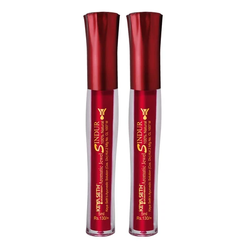 KEYA SETH AROMATHERAPY,Natural Liquid Sindoor Maroon,5ml (Pack of 2)