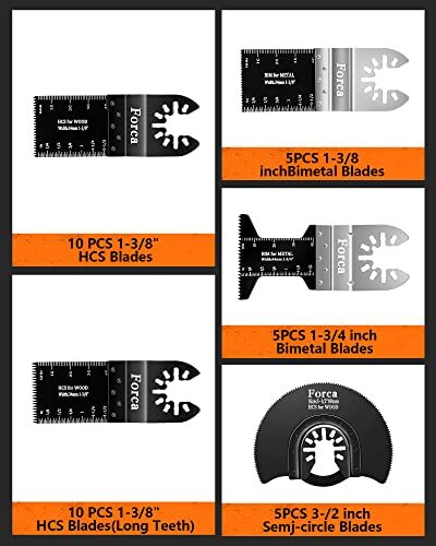 72pc Universal Multi Tool Blades Kit for Metal and Wood Cutting