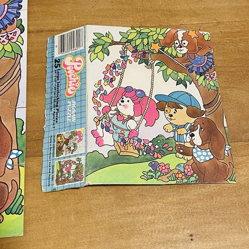 Mattel POOCHIE Pink Dog 1983 puzzle vintage 25 pezzi 13" x 8" completo senza scatola - Foto 8 di 10