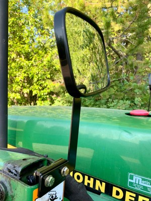 tractor mirror mounts for tractor front end loader, pair, wide angle