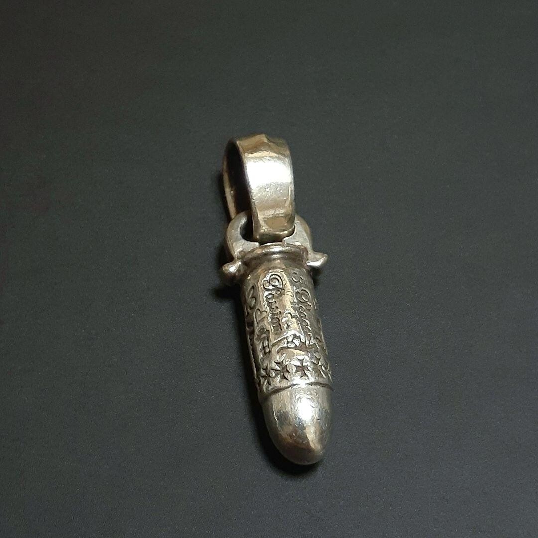 BWL Bill Wall Leather Sterling Silver 925 Graffiti Bullet Pendant