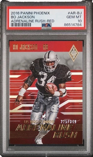 Bo Jackson 10 Graded Football Sports Trading Cards