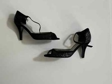 J Crew peep toed black sparkle heels
