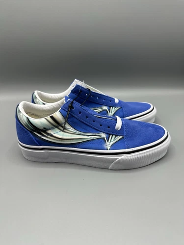 Vans Old Skool Nebulas Blue Chrome Suede Canvas Shoes Women’s Size 5