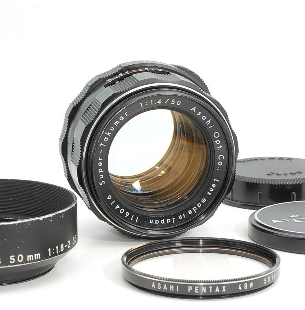 Asahi Pentax Super takumar 50mm f1.4 8 element M42 [Near Mint] w