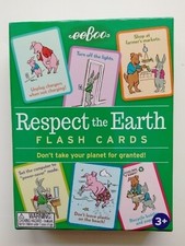 eeboo Respect the Earth Flash Cards Teaching Children to Reduce Reuse Recycle