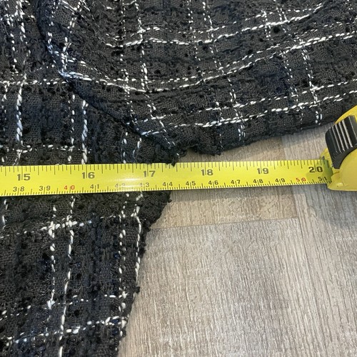 Zara Womens Blazer Black Medium Fitted Academia Plaid Business Textured READ - Picture 11 of 14