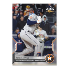 2022 Topps NOW 1129 JORDAN ALVAREZ GAME TYING SINGLE HOUSTON ASTROS PRESALE