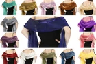 Elegant Ladies Sheer Silky Shimmery 2 Tonal Scarf Wrap Stole Wedding Party Prom