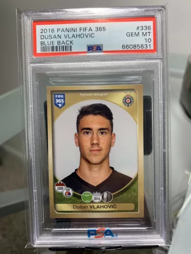 2016 Panini Fifa 365 Dusan Vlahovic Blue Back #336 PSA 10