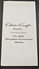 VTG 1965 Chris Craft Fiberglass Commander Model Standard Equipment Specification