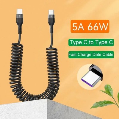 Ladekabel USB C USB C Datenkabel Schnellladekabel Spiralkabel Springkabel Auto
