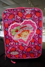 Vintage 2003 Strawberry Shortcake Kids Carry On Suitcase With Extending Handle