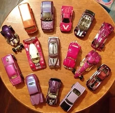 Assorted Lot of 15 Diecast Toy Cars - Various Brands and Models - Loose