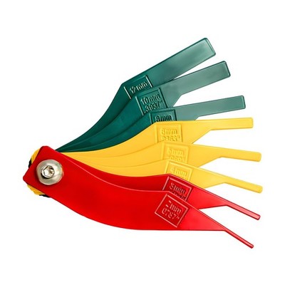 Brake Lining Thickness Gauge, 8-Piece Metal Brake Pad Measuring Tool with SAE...