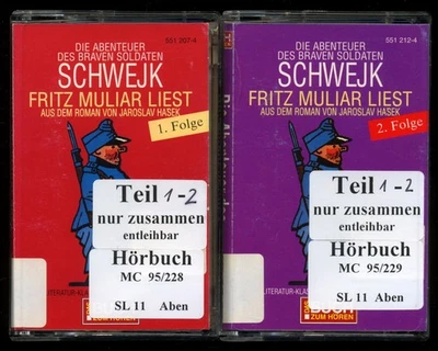 Jaroslav HASEK★SOLDAT SCHWEJK★Hörbuch★2-MC★F. MULIAR liest★1995 WB★GUT+★ - Bild 1 von 3