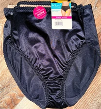 Vanity Fair Radiant Womens Hi-Cut Underwear Panties 3-Pair Nylon Blend (A) ~ 5XL