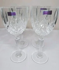 WATERFORD MARQUIS MARKHAM Goblet Clear Crystal Wine Glass 12 Oz 8.5" Set of 4