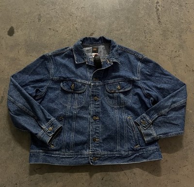 Lee Riders Denim Jacket Men s XL Regular PATD-153438 Metal Buttons Vintage USA