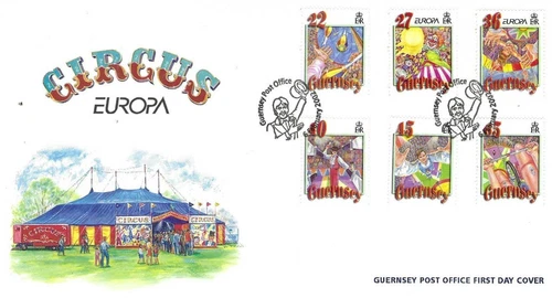 Guernsey Comm/FDC - Europa - Circus - 2002 - (GU176)