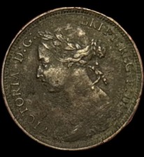 1888 Queen Victoria Half Penny Vintage Coin