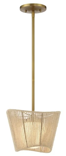 Minka Lavery 6573 Key Largo 1 Light 10"W Mini Pendant - Brass - Picture 4 of 7